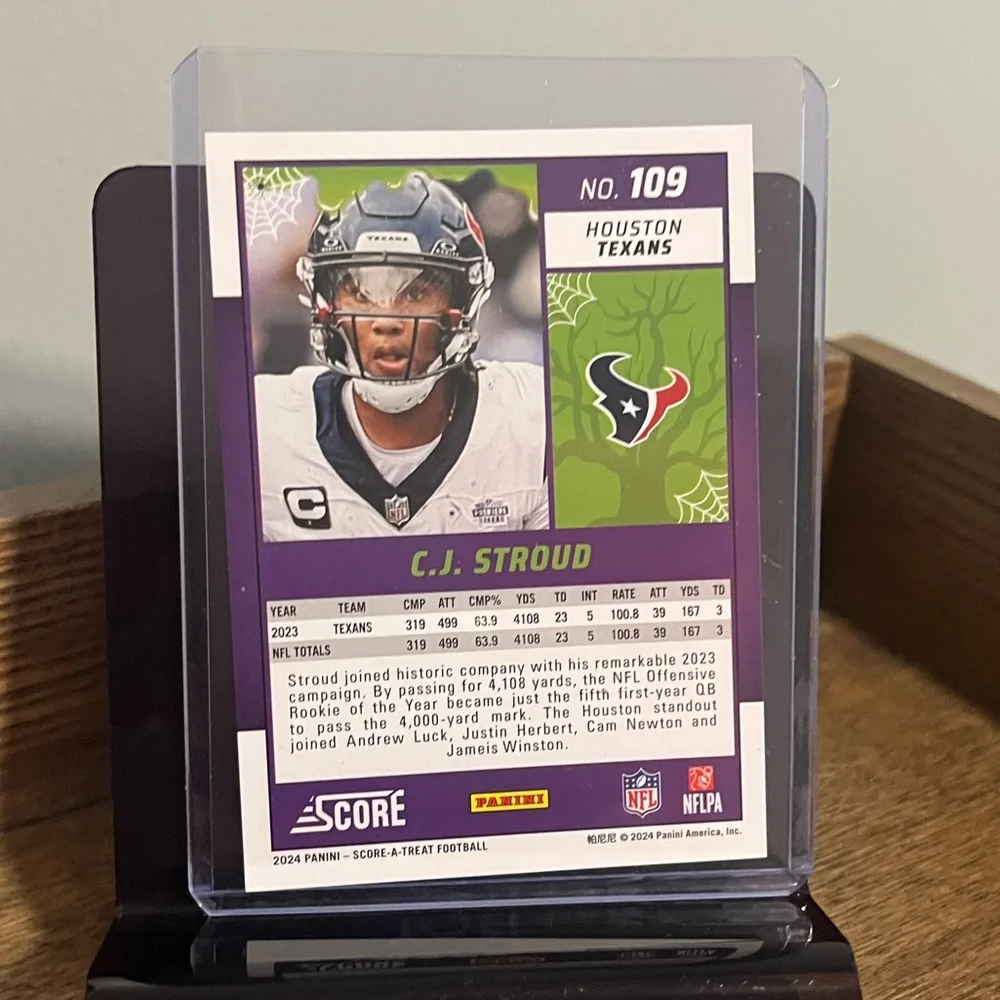 🏈 C.J. Stroud 2024 Panini Score Score-A-Treat NFL Football Trading Card #109